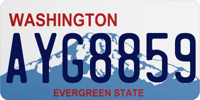 WA license plate AYG8859
