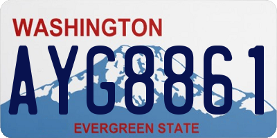 WA license plate AYG8861