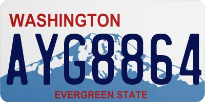 WA license plate AYG8864