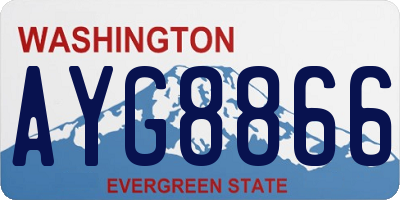 WA license plate AYG8866