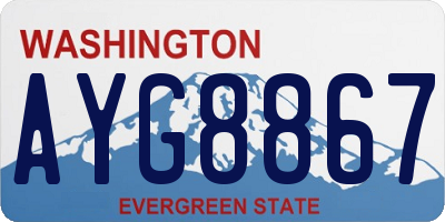 WA license plate AYG8867