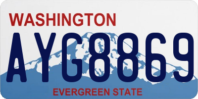 WA license plate AYG8869