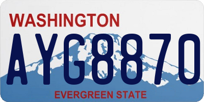 WA license plate AYG8870