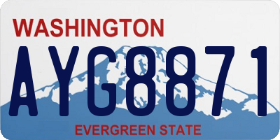 WA license plate AYG8871