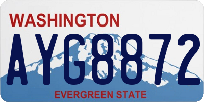 WA license plate AYG8872