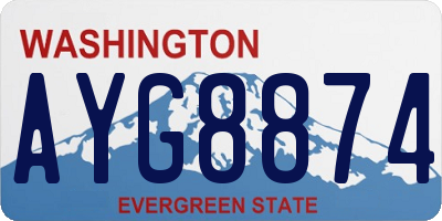 WA license plate AYG8874