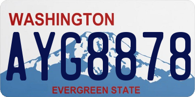 WA license plate AYG8878