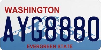 WA license plate AYG8880