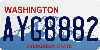 WA license plate AYG8882