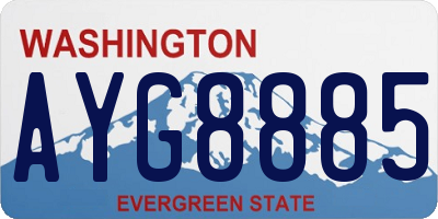 WA license plate AYG8885
