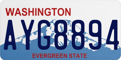 WA license plate AYG8894