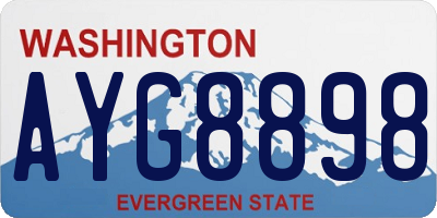 WA license plate AYG8898