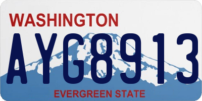 WA license plate AYG8913