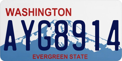 WA license plate AYG8914