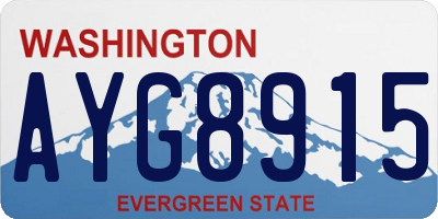 WA license plate AYG8915
