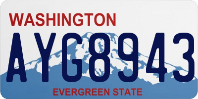 WA license plate AYG8943