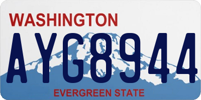 WA license plate AYG8944