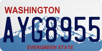 WA license plate AYG8955