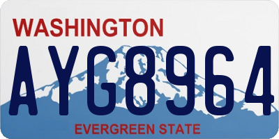 WA license plate AYG8964