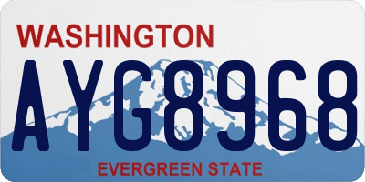 WA license plate AYG8968