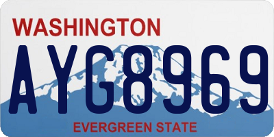 WA license plate AYG8969
