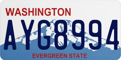 WA license plate AYG8994