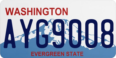 WA license plate AYG9008