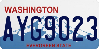 WA license plate AYG9023