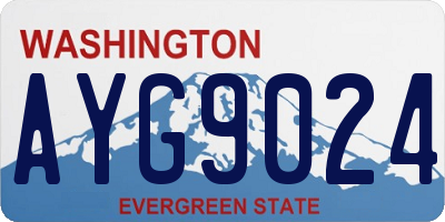 WA license plate AYG9024