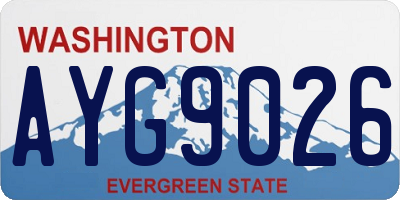 WA license plate AYG9026
