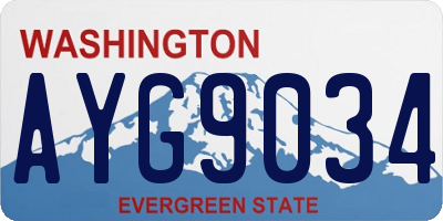 WA license plate AYG9034