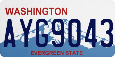 WA license plate AYG9043