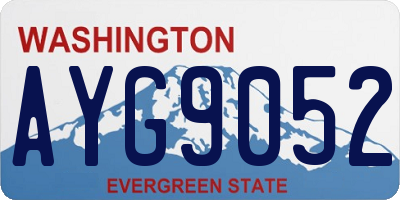 WA license plate AYG9052