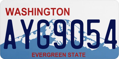 WA license plate AYG9054