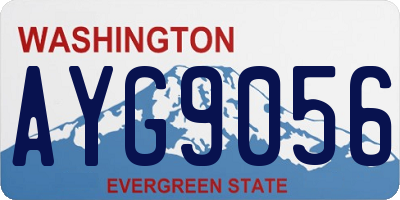 WA license plate AYG9056