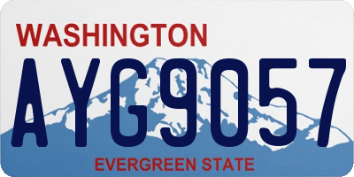 WA license plate AYG9057