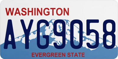 WA license plate AYG9058
