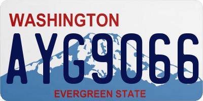 WA license plate AYG9066