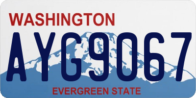 WA license plate AYG9067