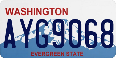 WA license plate AYG9068