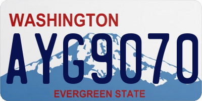 WA license plate AYG9070