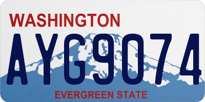 WA license plate AYG9074