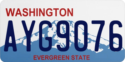 WA license plate AYG9076