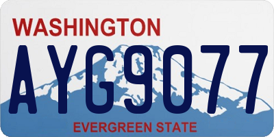 WA license plate AYG9077