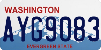 WA license plate AYG9083