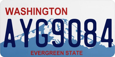 WA license plate AYG9084