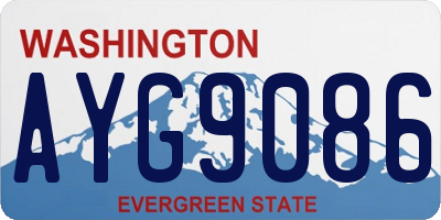 WA license plate AYG9086