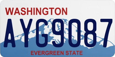 WA license plate AYG9087