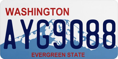 WA license plate AYG9088