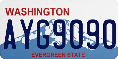 WA license plate AYG9090